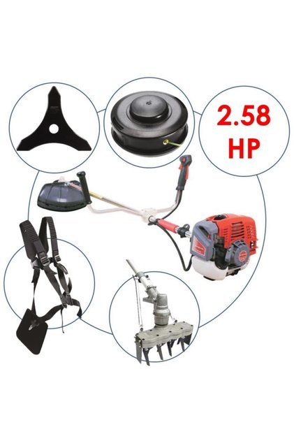 Power Gsp 550 Motorlu Yan Tırpan + Çapa Aparatı