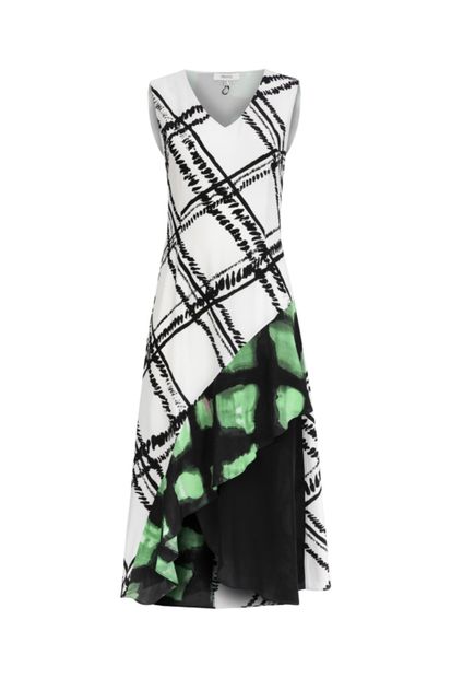 İpekyol Kadın Siyah Desen Geçişli Elbise - 5