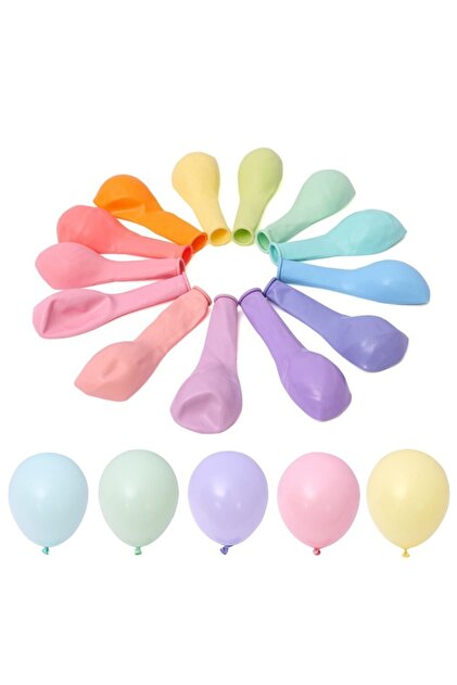 araget Lila Renk Makaron Pastel Soft Renk Balon 30 Cm (12 Inc) 10 Adet - 2