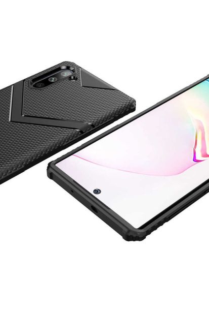 Dijimedia Galaxy Note 10 Kılıf Zore Hank Silikon Siyah - 4