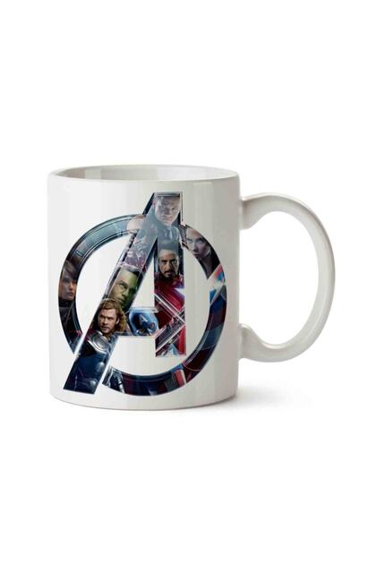 Avengers Amblem Porselen Kupa Bardak