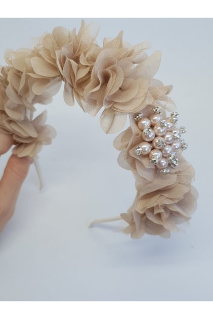 Melkady 232aca - Elegant Floral Brooch Crown, Maternity, Henna Crown