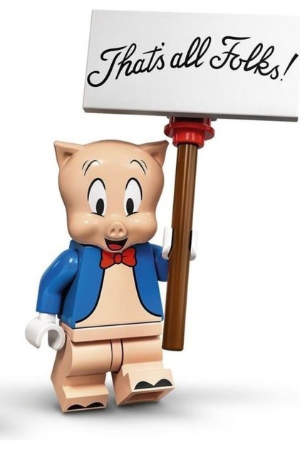 Looney Tunes Series Mini Figür 71030-12 Porky Pig Orjinal