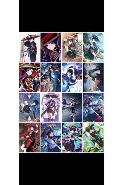 Genshin Impact - Scaramouche Patterned Design 16' L Photocard Set