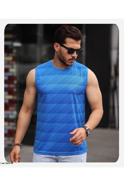 Men's Style Micro Printed Patterned Athlete T-Shirt