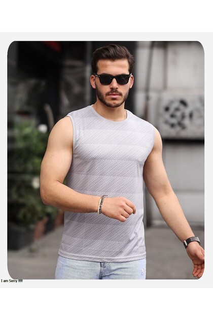 Men's Style Micro Printed Patterned Athlete T-Shirt