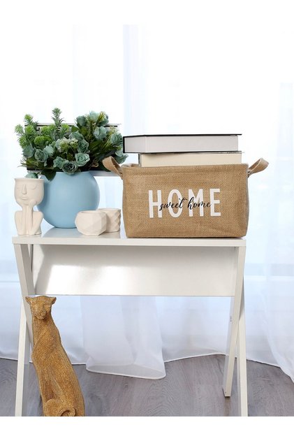 Home Sweet Home B13 - 18x21x30cm Medium Size Rectangular Jute Basket