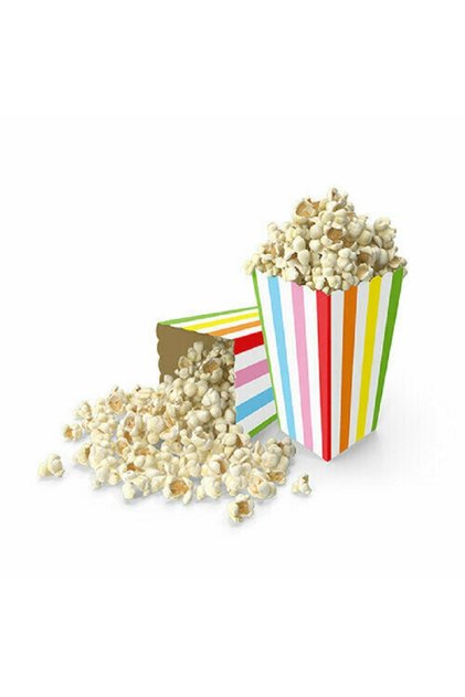 8-Piece Corn Box with Colorful Stripes