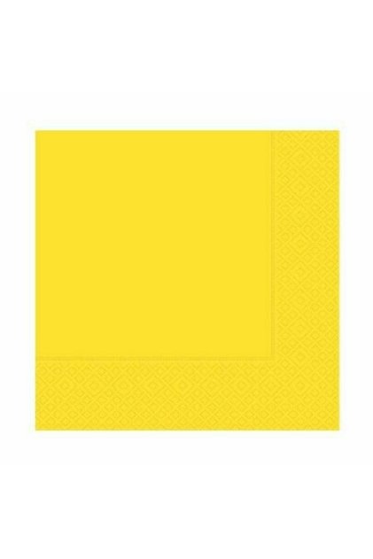 16-Piece Yellow Color Double Layer Paper Napkin