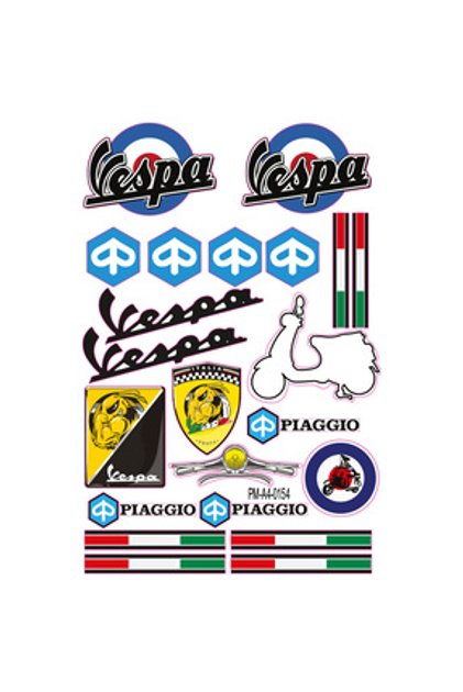 Limitless Design Vespa Scooter Sticker Seti – Vespa & Piaggio Logo ...