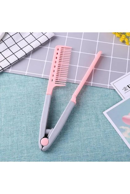 Professional Portable Hair Straightening V Comb Hair Styling Straightening Drying 1 Piece