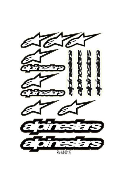 SPONSOR ALPİNESTARS TASARIMLI EKİPMAN KASK MOTORSİKLET STİCKER SETİ 01