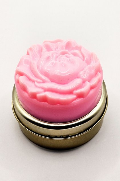 Holiday and Travel Soap (Raspberry Scented) - High Glycerin Soap in a Decorative Gold Metal Box