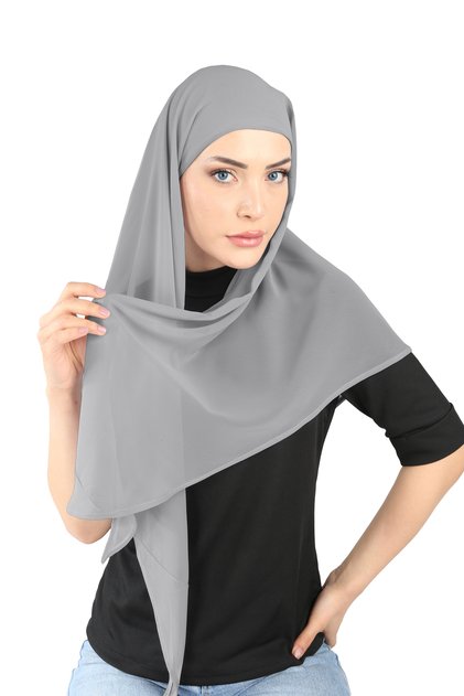 وشاح بيضاوي الشكل من Inside Boneli - رمادي غامق - ( ST103 ) ، ( ID 2910327 )