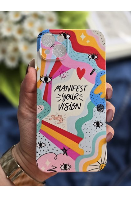 iPhone 15 Plus Compatible Manifest Designed Transparent Phone Case