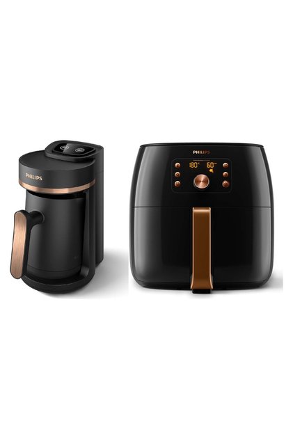 (HDA150/60 Türk Kahvesi + HD9867/90) Premium Airfryer Xxl Fritöz