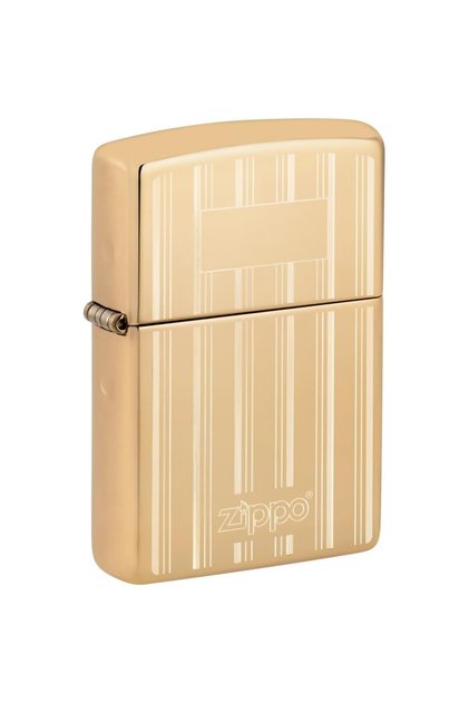 High Polish Brass Stripe Dizayn Çakmak