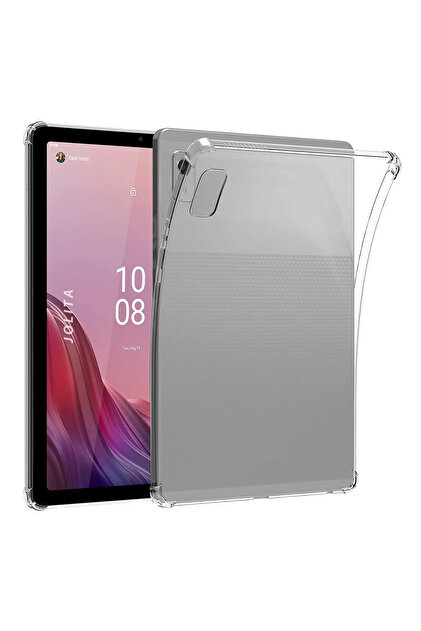 Lenovo Tab M9 10.8インチ シルバー 本体+クリアケース Jolita Lenovo Tab M9 9 inç Uyumlu Şeffaf Silikon Tablet Kılıfı