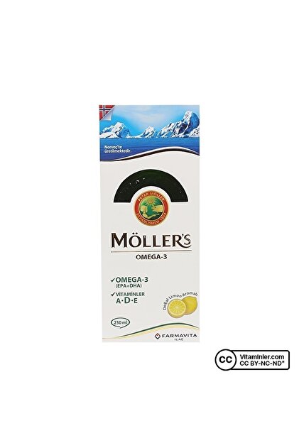 MÖLLER'S OMEGA 3 LİMONLU BALIK YAĞI ŞURUBU 250 ML