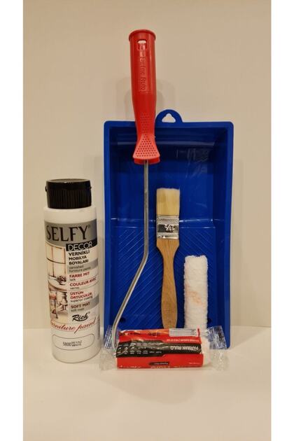 Selfy Decor 500 Cc (750 Gr) Beyaz Kendinden Vernikli Dolap Boyama Seti