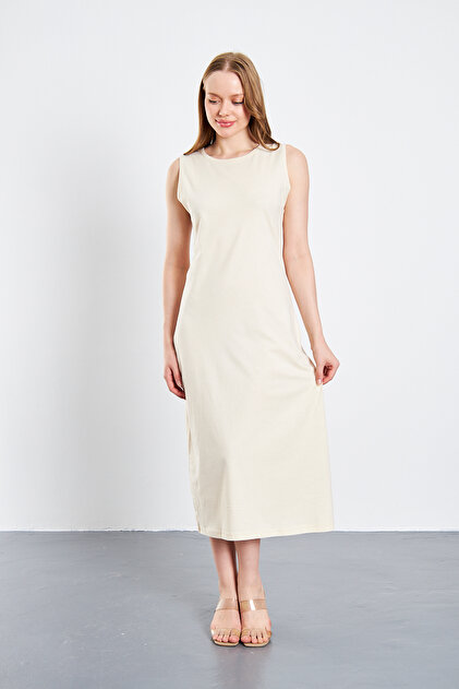 knee length dresses for ladies Strapless Midi Dress With Sequin Underskirt Everglade & Sepia / FR 42