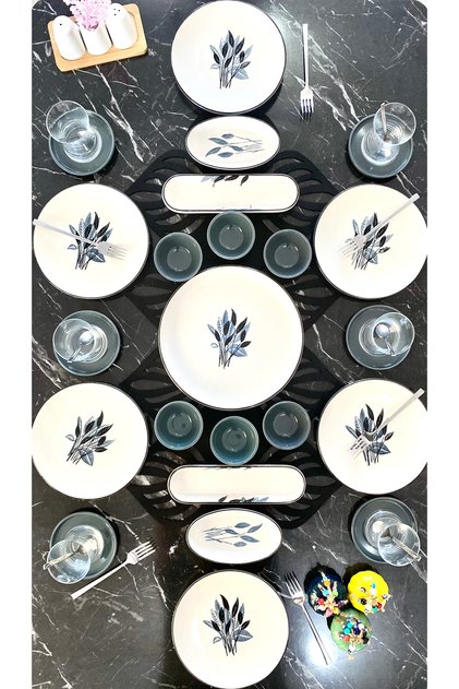 Başak Gray 6-Person Breakfast Set