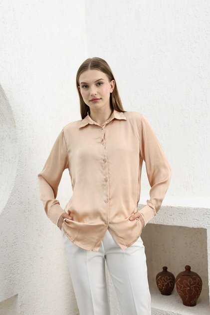 Women's Light Flowing Satin Shirt