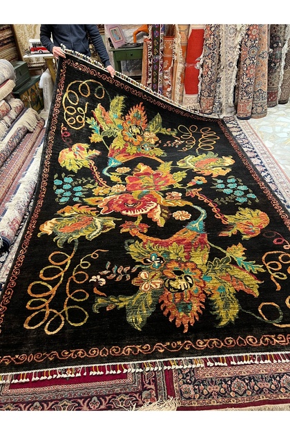 El Dokuma Afgan Halısı Karabağ Modeli Birinci Sınıf Kalite Kök boya Ebatı 306x206
