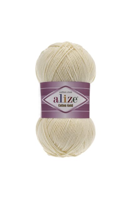 . Alize Cotton Gold El Örgü İpi Krem 001