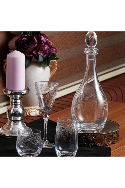 Bellina Sade Kristal Sofra Bardak Su Takımı 61 Parça 12 Kişilik