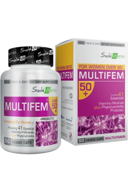 Multifem 50+ For Women Multivitamin - Takviye Edici Gıda 50 Bitkisel Kapsül