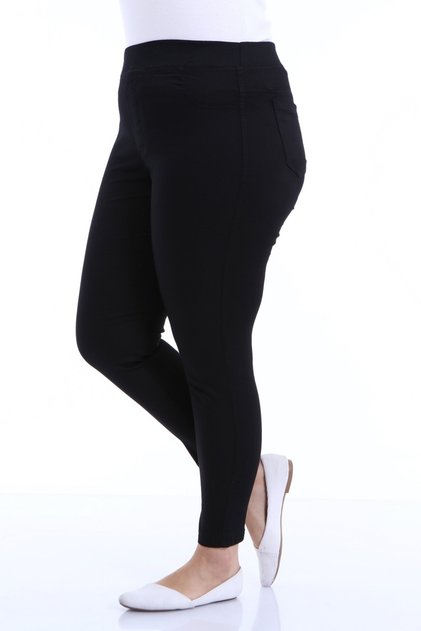 Black Large Size Jeans Lycra Leggings G064-2