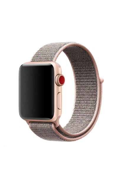 Apple Watch Uyumlu42 Mm Hasır Kordon Kayış Kılıf No12 Renk + Popsocket - 1