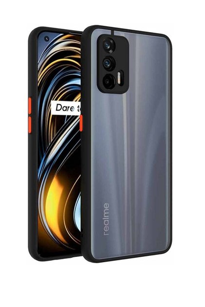 Realme Gt Case Matte Anti-Fingerprint Camera Protected Hard Silicone with Colored Keys