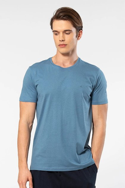 Men's modal cotton crew neck t-shirt 50% modal 50% cotton