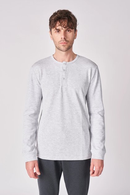 Men's Cotton Blend Long Sleeve T-shirt