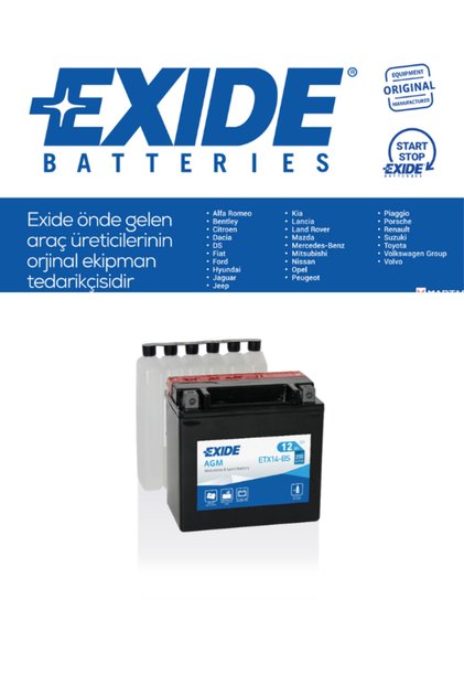 12 AH AKÜ 200CCA C56 AGM DRY TES B0 TIRNAKSIZ MOTORBİKE & SPORT BATTERTY (ARAÇ BESLEME AKÜSÜ) MERCEDES E KASA
