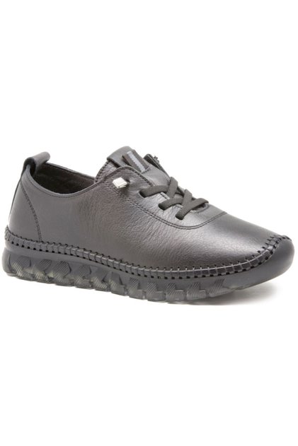 V24Ya-9050 Black Leather Comfort Women's Shoes