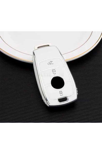 Mercedes-benz Tpu Material White Key Case