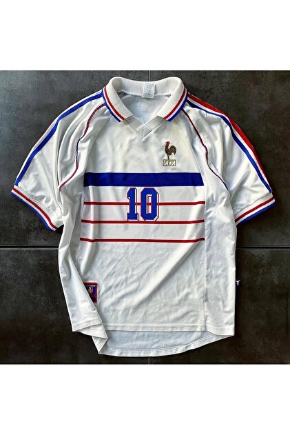 kombinezyum Fransa 98 Dünya Kupası Zinédine Zidane #10 Forması