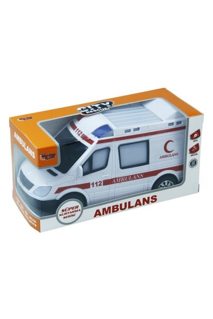 Oyuncak Kutulu Pilli Sesli Ambulans
