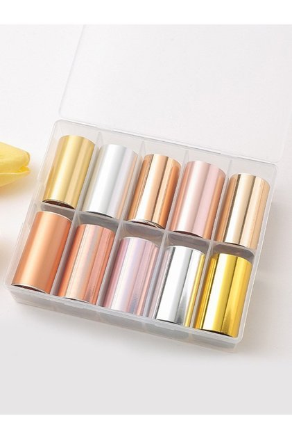 Tırnak Süsleme Folyo, Nail Art Tırnak Süsleme Folyo Seti 10'lu