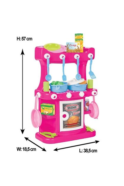 パンデッド（Pastel pink）4体セット PİLSAN Hamarat Mutafak Seti Pembe 43 Parça - Fiyatı, Yorumları