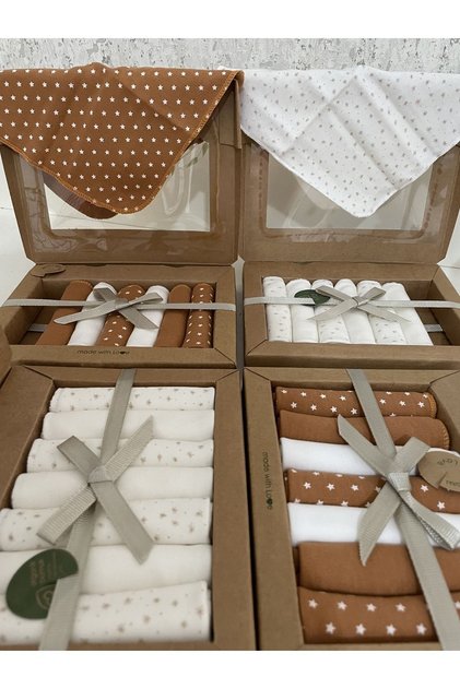 ORGANİK PAMUKLU 14 ADET 20x20 CM YUMUŞAK DOKU ÇOK AMAÇLI YENİ DOĞAN BEBEK AĞIZ SİLME BEZ MENDİLİ