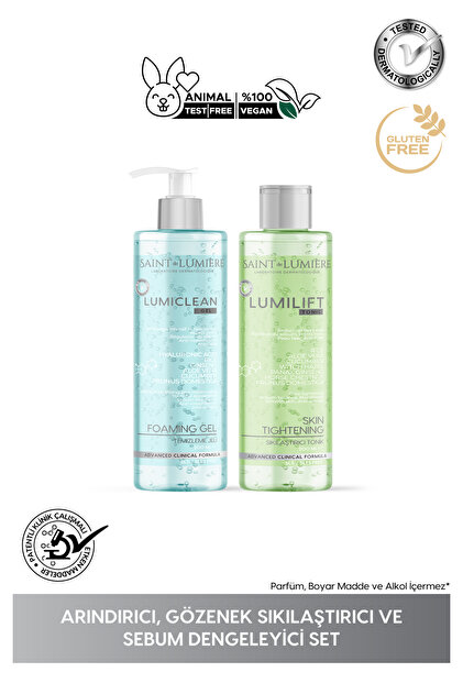 SAINT DE LUMIERE LUMISERIES Arındırıcı, Gözenek sıkılaştıcı ve