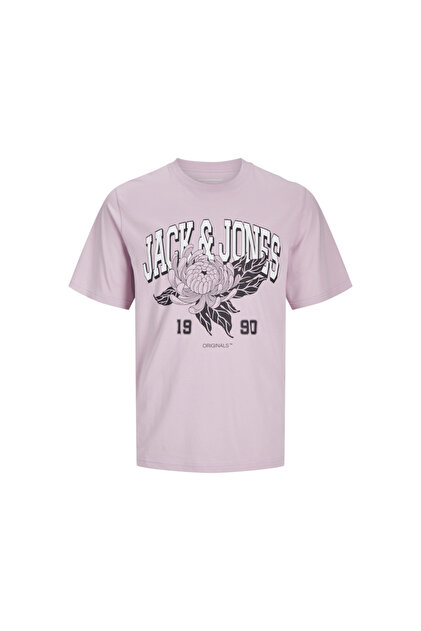 JOJO115 Jack & Jones Erkek T-shirt JORFLOWERS TEE SS CREW NECK STYD