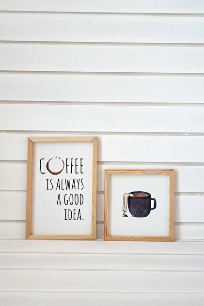Kahve Köşesi Coffee Is Always A Good Idea Çerçeveli Set, 2 Parça
