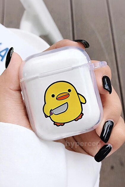 WANNA PROTECT Airpods 1 Ve 2. Nesil Uyumlu Desenli Tasarım Şeffaf
