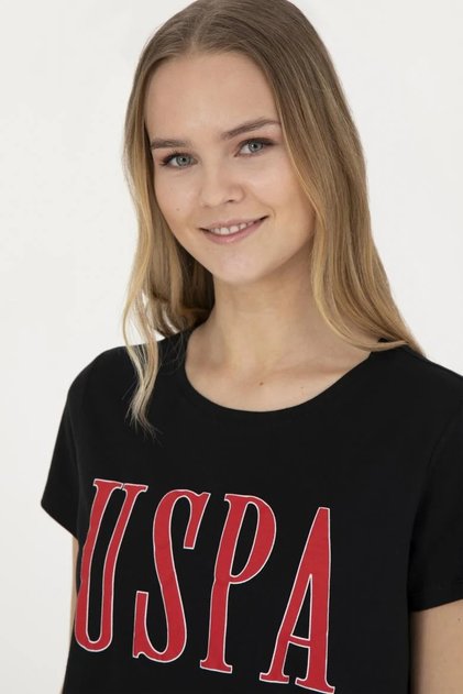 Women's Black T-Shirt - Crew Neck