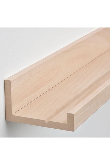 Ahşap Duvar Rafı Uzunluk: 55 Cm İkea Fotoğraf Çerçevesi Rafı Bej Raf Mdf